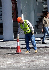 Trabajador en una obra