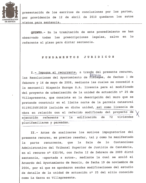 La sentencia ordena el derribo de 72 viviendas