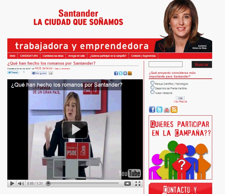  El PSOE de Santander difunde un vídeo que podría vulnerar derechos de propiedad intelectual