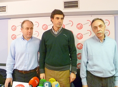 Dionisio Roiz, Manuel Elorza y Jesús de Vicente (UGT)