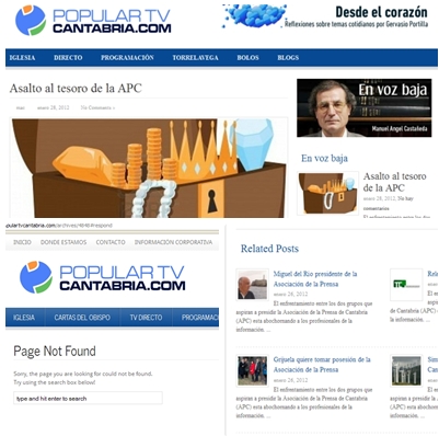 Varios artículos vertidos en PopularTVCantabria.com han indignado a los asociados de la APC