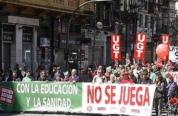 Imagen de archivo de una manifestación en defensa de lo público en Santander