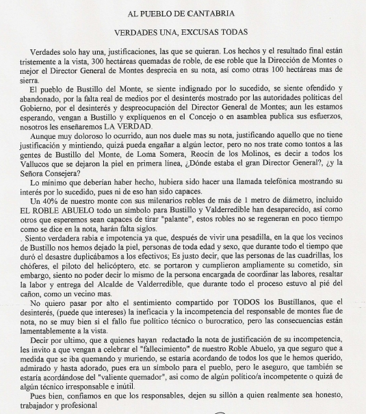 Vecinos de Bustillo del Monte le cantan las cuarenta al Director General de Montes