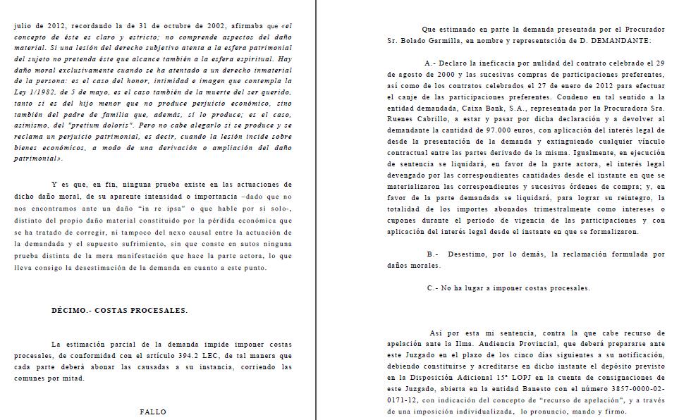 Un juez dictamina en Cantabria la ilegalidad de las participaciones preferentes