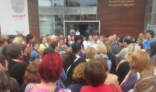 Asamblea de trabajadores de Uni2 celebrada durante la mañana del sábado 14 de septiembre