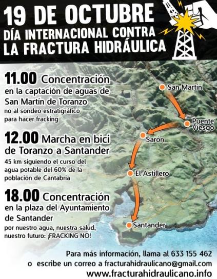 Organizada una marcha en bicicleta contra el 'fracking'