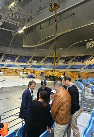  El Circo del Sol comienza el montaje del escenario de su espectáculo “Alegría” en el Palacio de los Deportes