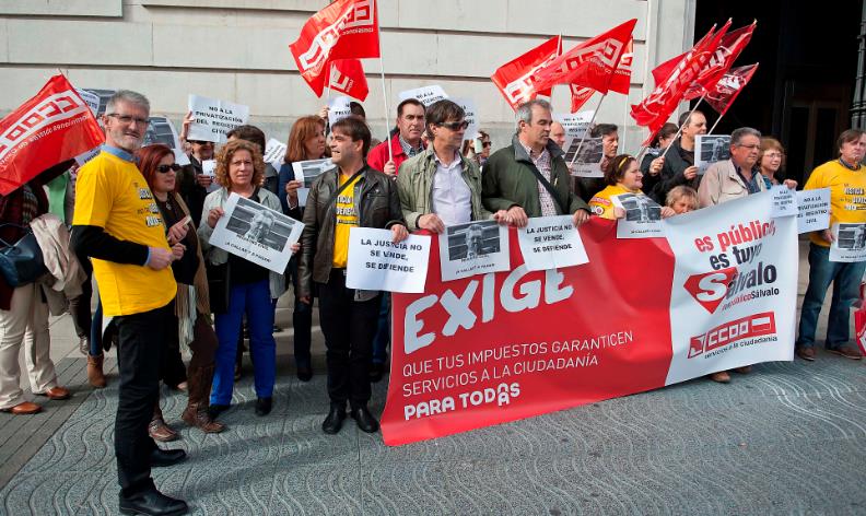 Trabajadores de justicia protestan por la supresión de los Juzgados de Paz