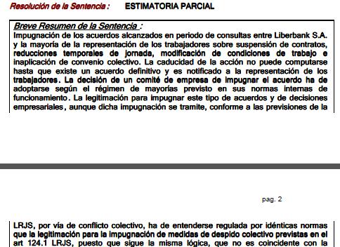 La Audiencia Nacional avala en su mayor parte el ERE aplicado en el Grupo Liberbank