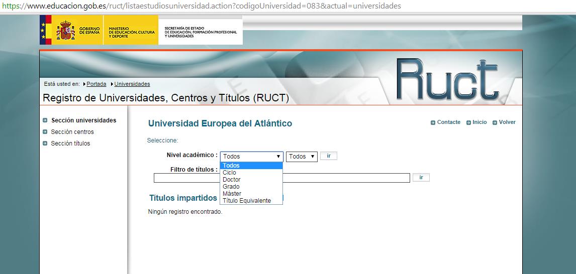  El Consejo de Universidades rechazó cuatro títulos de la Universidad Europea del Atlántico