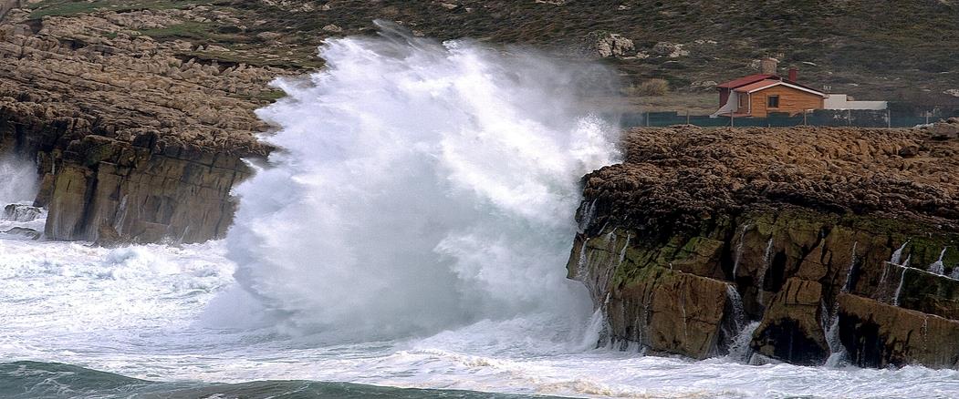 Temporal el pasado domingo en Suances