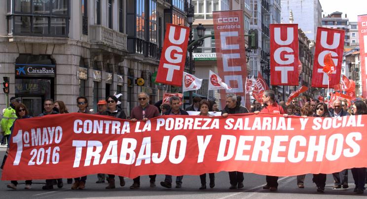 Manifestación del 1 de mayo de 2016 en Santander