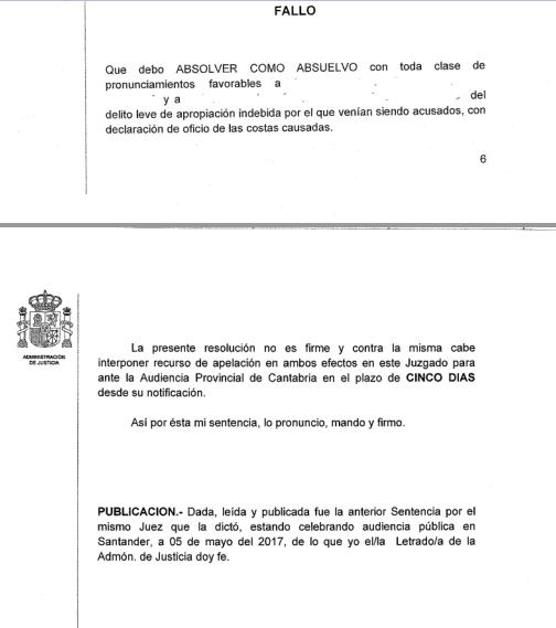 Absueltos los dos acusados de apropiación indebida por la venta de palés del Banco de Alimentos de Camargo