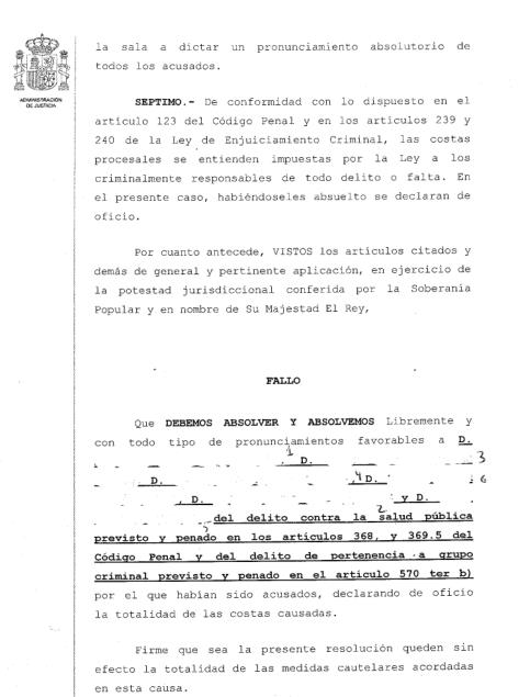 Absueltos de tráfico de cocaína porque la incautación de la droga se realizó sin autorización en el camarote de un velero