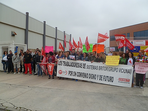 Los trabajadores paralizan la producción de Sistemas Britor