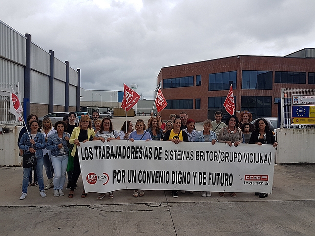 La huelga vuelve a paralizar la actividad productiva de Sistemas Britor en el tercer día de paros