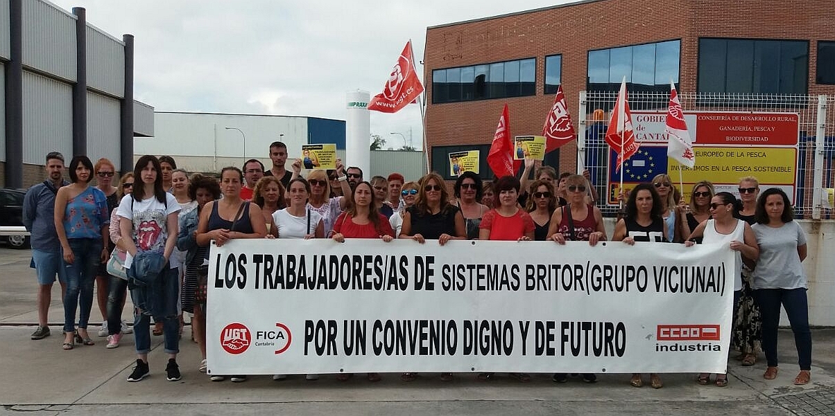 La huelga general indefinida mantiene paralizada la fábrica de Sistemas Britor por tercer día consecutivo