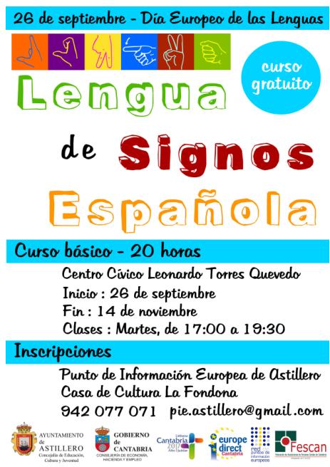 Astillero acogerá un curso básico de lengua de signos