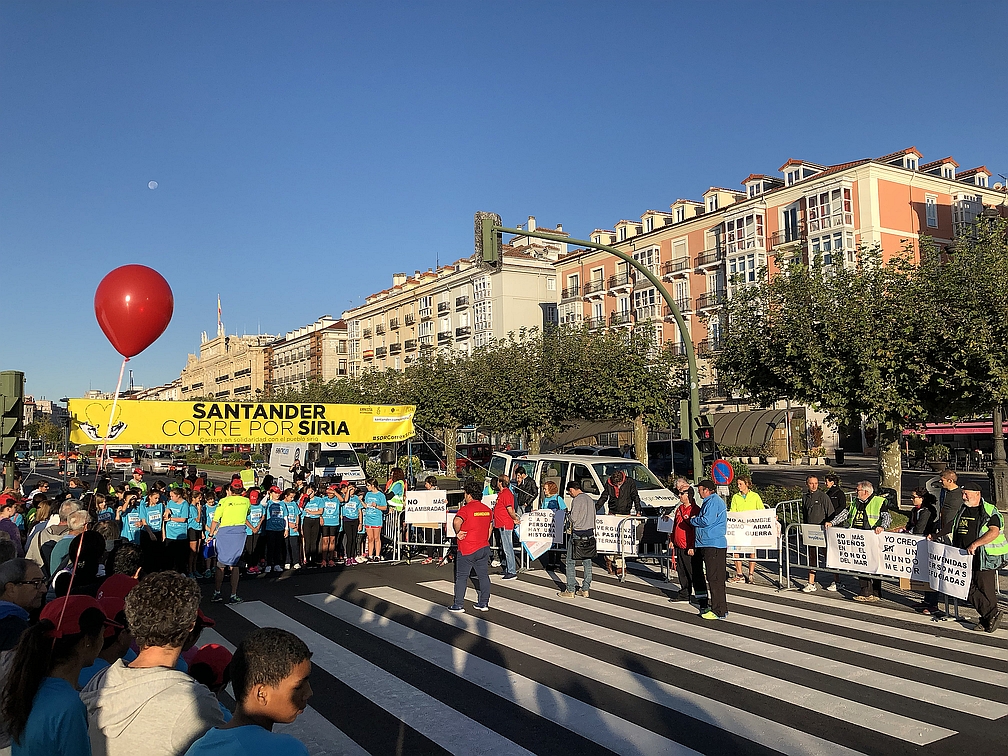 Más de 1.100 personas apoyan la carrera "Santander corre por Siria" / Foto: Emmanuel Gimeno, cedida por la organización