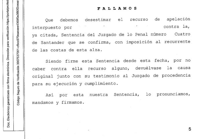 Tres años y medio de prisión por apoderarse de la recaudación de un restaurante de El Sardinero