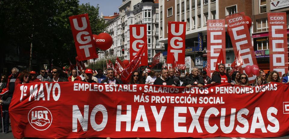 Foto: 1 de mayo en Santander - El aumento del paro confirma la “precariedad estructural” del "endeble" mercado de trabajo en Cantabria, según los sindicatos