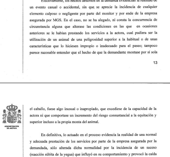 Una empresa de paseos a caballo deberá indemnizar a una clienta que fue arrastrada por una yegua