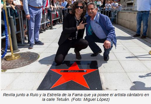 Rulo junto a Miguel Ángel Revilla - Rulo ya tiene su Estrella de la Fama en Tetuán