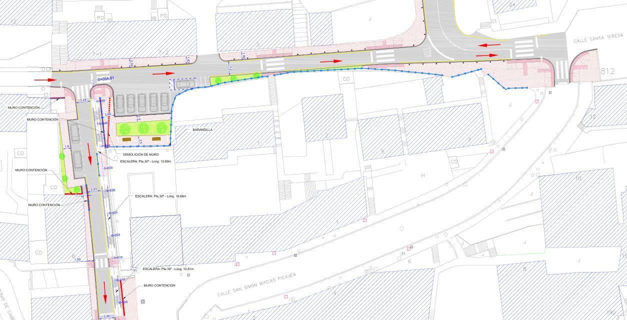 Aprobado el proyecto de nuevas escaleras y rampas mecánicas de las calles Valencia y Enrique Gran