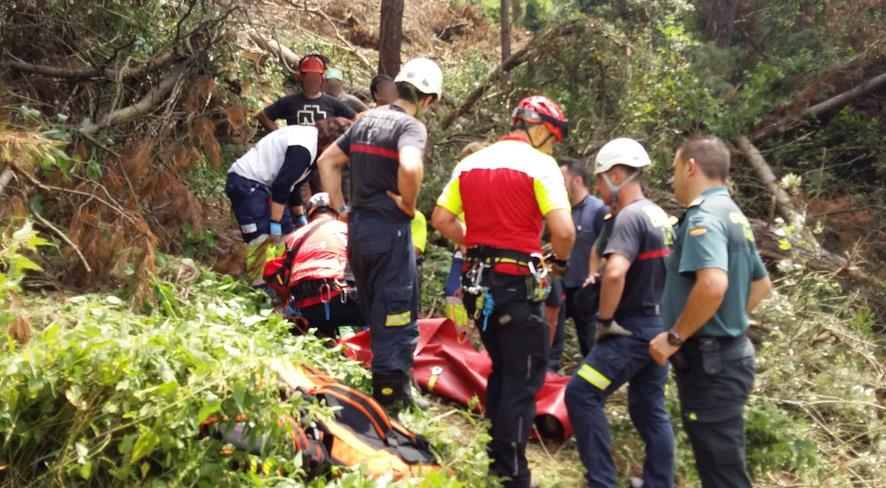 Un hombre resulta herido grave tras caerle una rama en una zona forestal de Soba