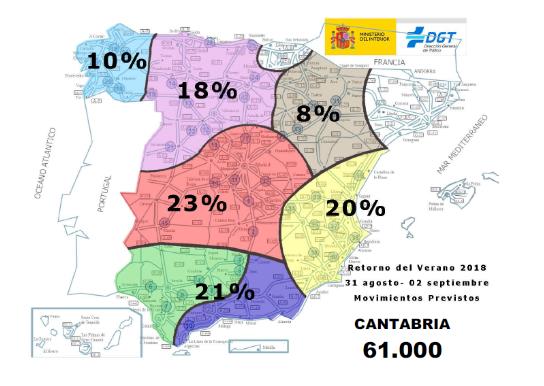 Se prevén más de 61.000 desplazamientos en Cantabria durante la operación “Retorno del Verano”