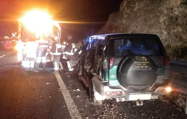 Herido un conductor después de un choque en la A67