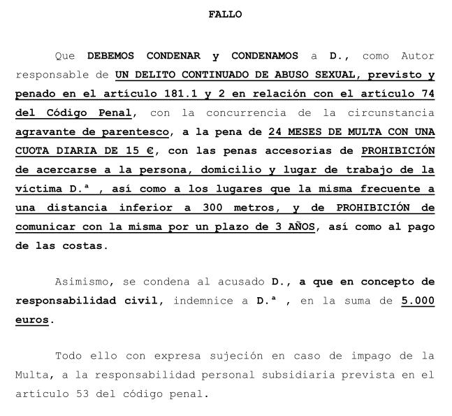 Condenado por abusar de manera continuada de su pareja cuando se encontraba dormida