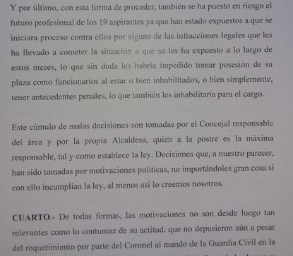 Gema Igual, denunciada ante la Fiscalía por las armas dadas a los policías de prácticas