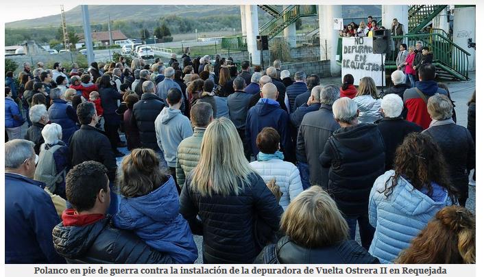 Requejada acogió en marzo una concentración contra la ubicación de Vuelta Ostrera II