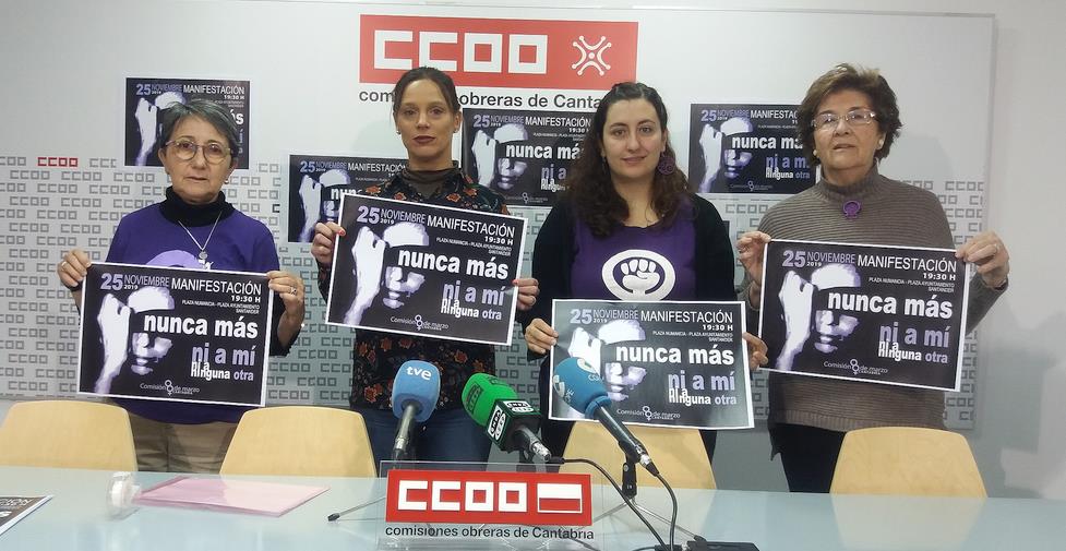 La Comisión 8 de Marzo anima a secundar este 25 de noviembre la manifestación en Santander contra la violencia de género