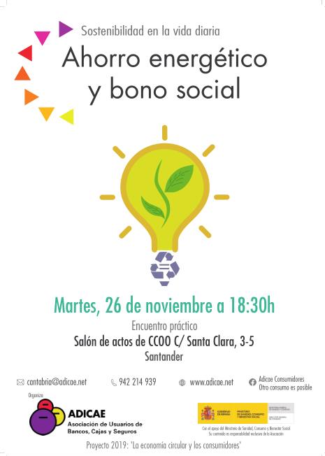  ADICAE organiza el taller «Ahorro energético y bono social»