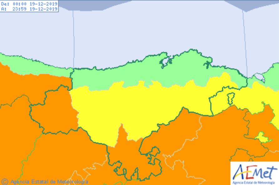 Se activa desde las 09:00 horas de hoy hasta las 00:00 horas del viernes el aviso naranja por viento