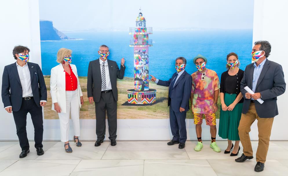 Presentación del proyecto de Okuda para el faro de Ajo. Foto: Raúl Lucio, gobierno de Cantabria