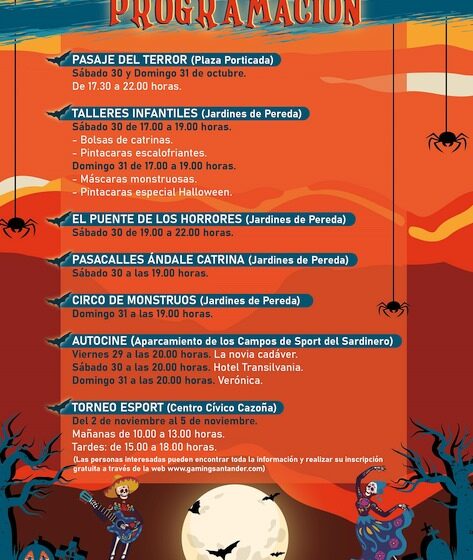  Santander celebra Halloween este fin de semana con diversos eventos ‘terroríficos’, autocine y talleres infantiles