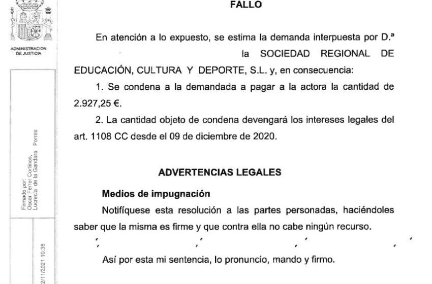 Una sentencia condena que la SRECD denegara un permiso de formación por límites de gasto de empresas públicas en personal