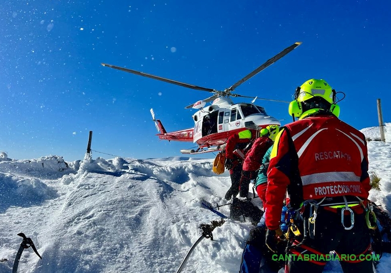 Rescatado del Alto Pedraja un hombre de 62 años que realizaba una ruta con raquetas