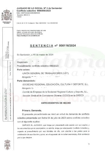 Una sentencia anula 22 contratos de la SRECD en 2023 que 'obviaron el procedimiento público y las bolsas de empleo'