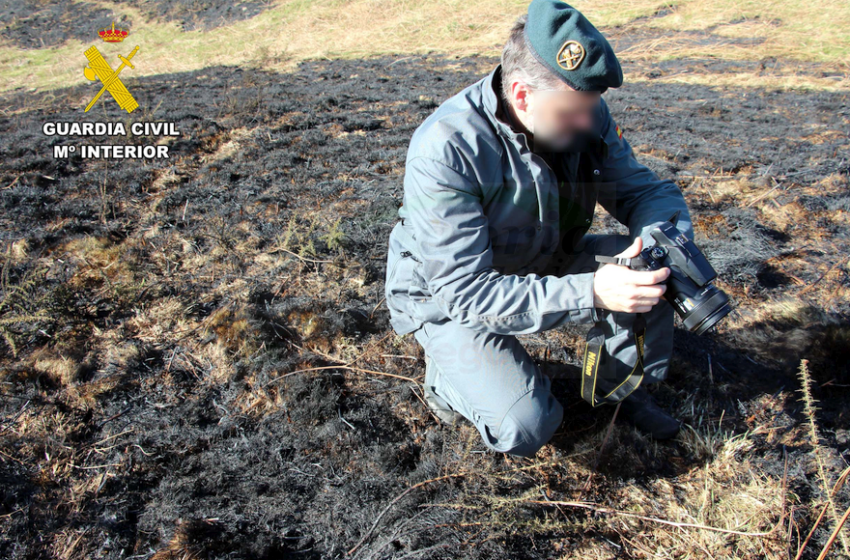 La Guardia Civil investiga al presunto autor de un incendio forestal en Bárcena-Santiurde de Toranzo