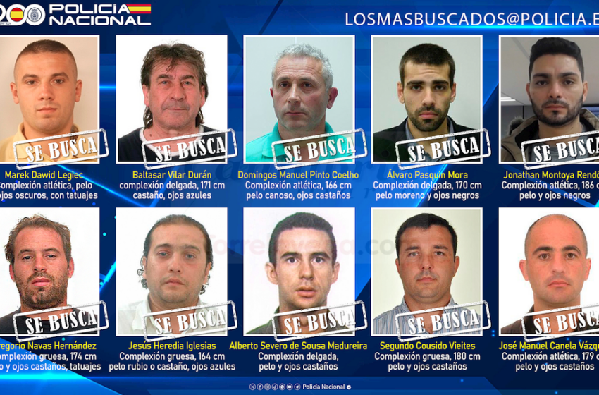  La Policía Nacional busca a diez fugitivos que podrían estar en España