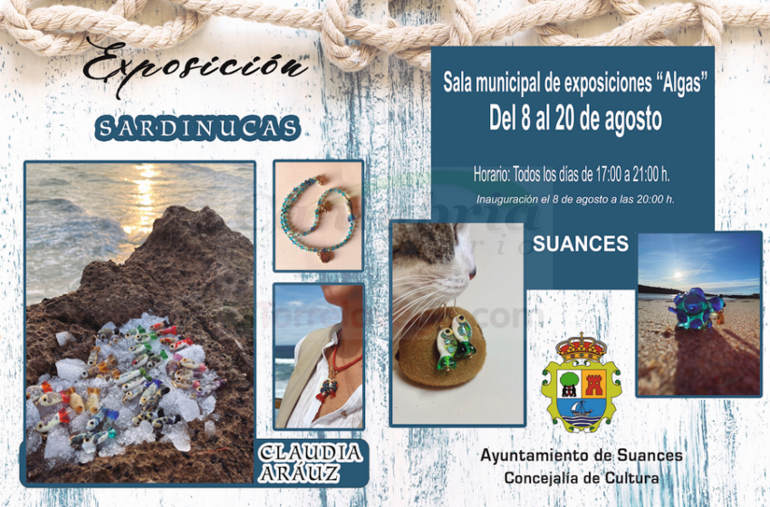 Sardinucas, la artesanía de Claudia Aráuz, llega a la Sala Municipal de Exposiciones “Algas” de Suances