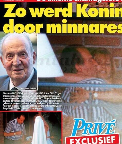 Portada de la revista Privé con las fotos de Juan Carlos I y Bárbara Rey en actitudes muy amorosas - EDITORIAL-. Un "golfo" real