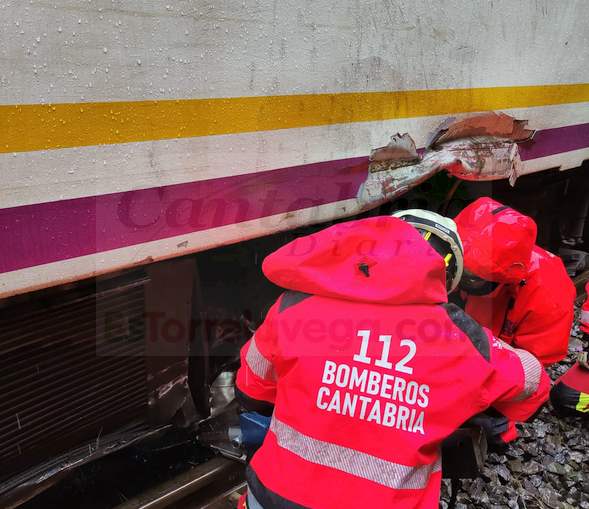 Un herido al descarrilar un tren en Ramales de la Victoria