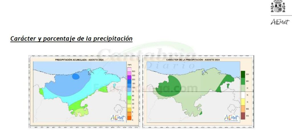 Agosto fue muy cálido y húmedo en Cantabria