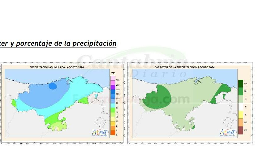 Agosto fue muy cálido y húmedo en Cantabria