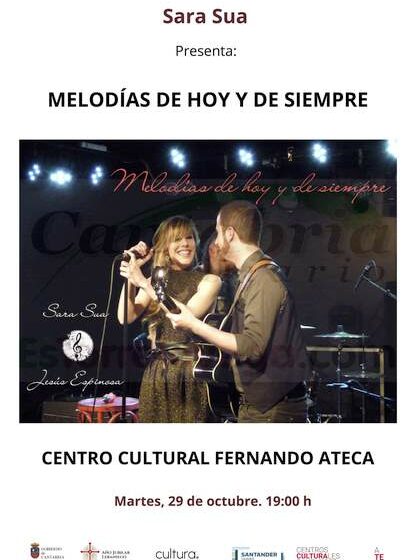 Sara Sua y Jesús Espinosa, el martes en el centro cultural Fernando Ateca con “Melodías de hoy y de siempre”